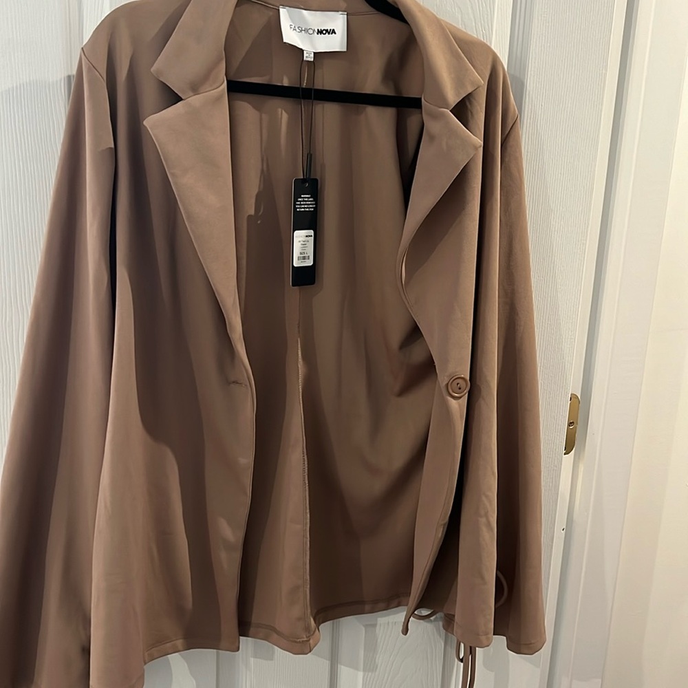 NWT Blazer with hand tie detail